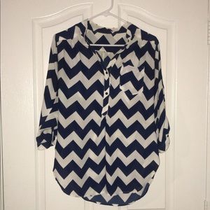 Chevron Print Blouse